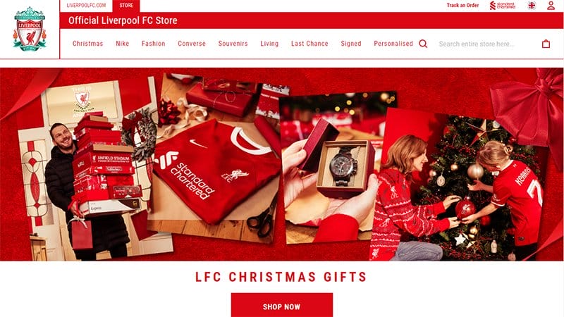 1. Liverpool FC Store - Biggest & Best Magento Websites and Example