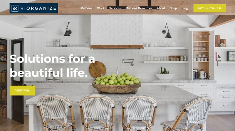1. RiOrganize - Examples Of Niche Website Example