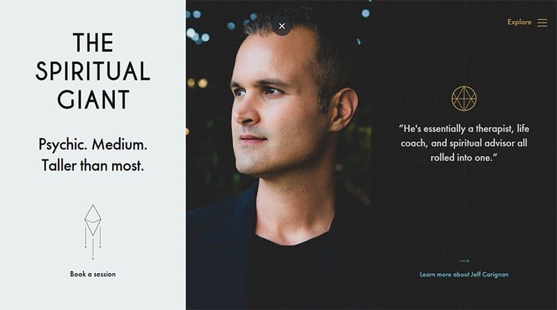 1. The Spiritual Giant - Amazing Elementor Website Example