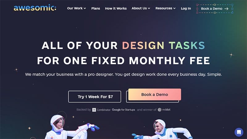 10. Awesomic - Best Glassmorphism Website Example