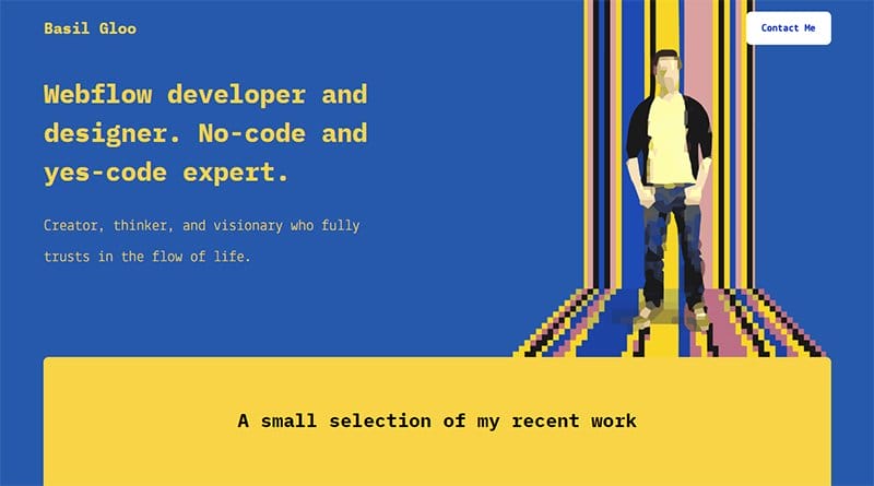 10. Basil Gloo - Best Unique Website Example