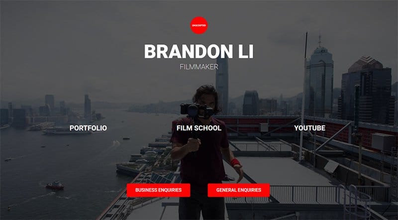 10. Brandon Li - Amazing Elementor Website Example