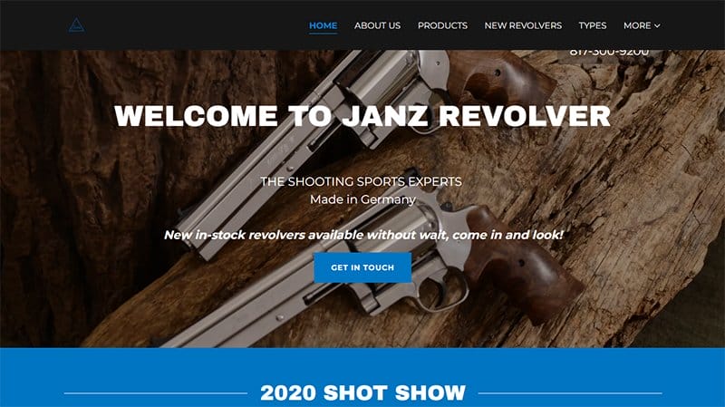 10. Janz Revolver - GoDaddy Website Example
