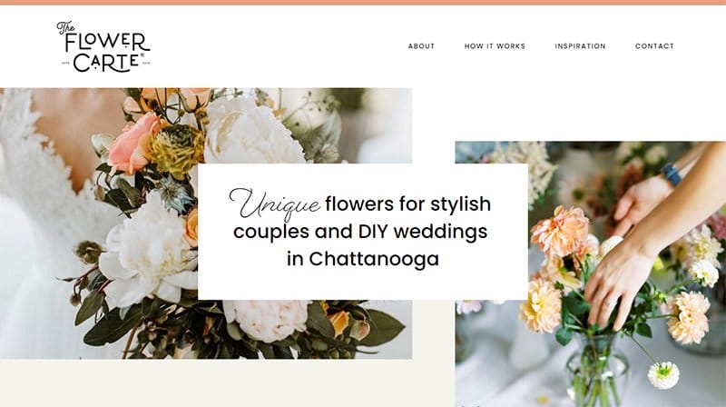 10. The Flower Carte - Best Website Homepage Design Example