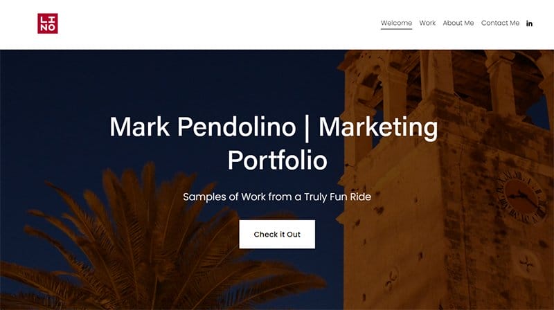 11. Mark Pendolino - Inspiring Examples of Freelance Business Website
