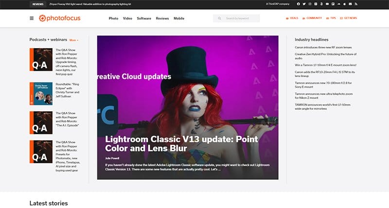 11. Photofocus - Amazing Elementor Website Example