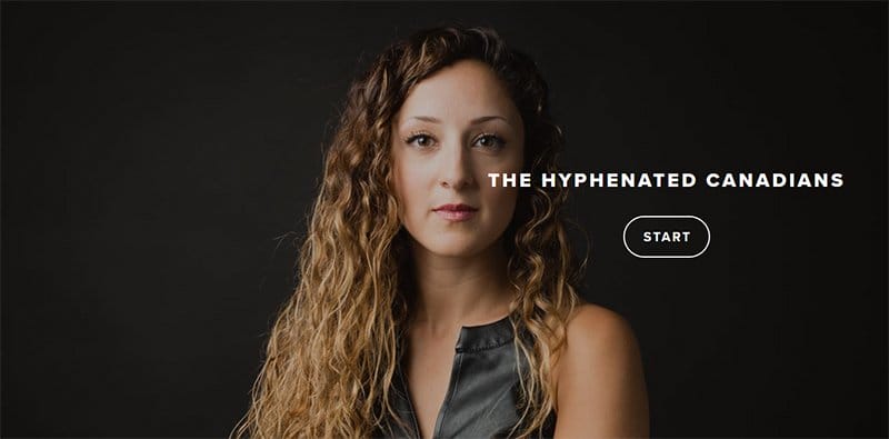 11. The Hyphenated Canadians - Beautiful Dark Websites for Inspiration Example