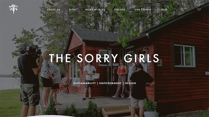 11. The Sorry Girls - Content Creator Portfolio Example