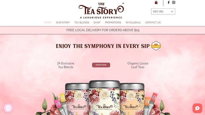 11. The Tea Story - Best Website Homepage Design Example