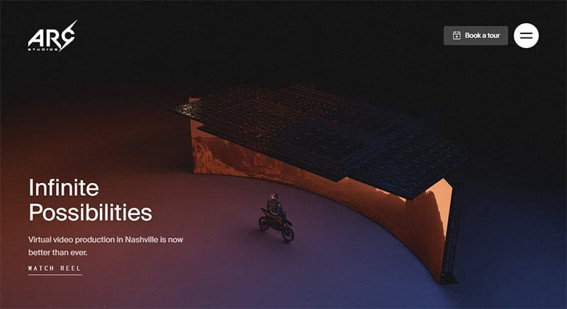 12. Arc Studios - Awesome 3D Website Example