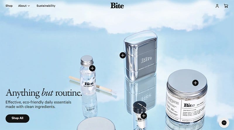 12. Bite Toothpaste Bits - Best High Converting Website Example