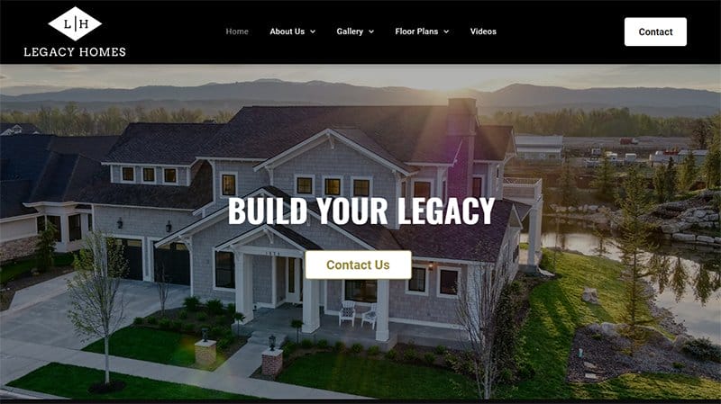 12. Legacy Homes of Idaho - Beautiful Dark Websites for Inspiration Example