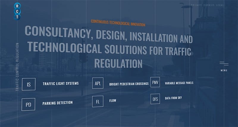 12. Regolazione Controllo Traffico - Best Glassmorphism Website Example