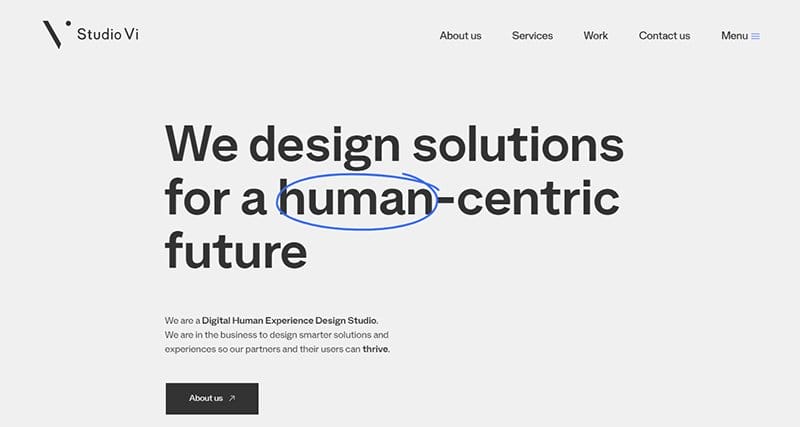 12. Studio Vi - Best Digital Marketing Agency Website Example