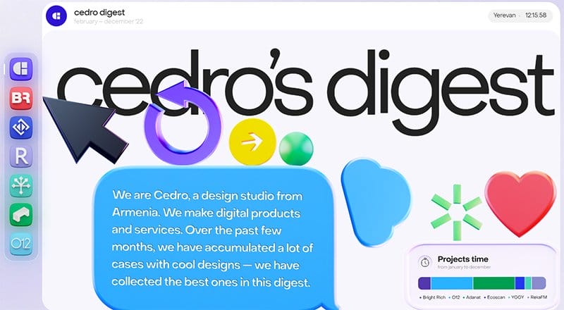 13. Cedro Studio Digest - Awesome 3D Website Example