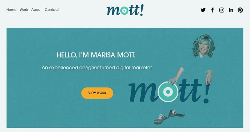 13. Marisa Mott - Inspiring Examples of Freelance Business Website