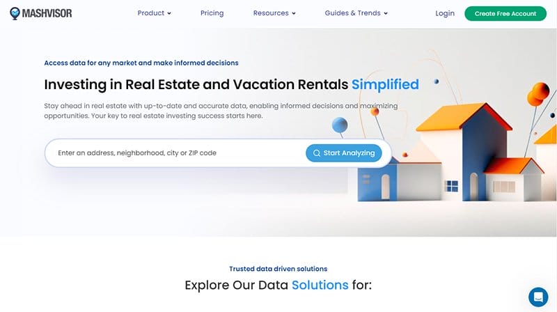 13. Mashvisor - Real Estate Investor Website Example