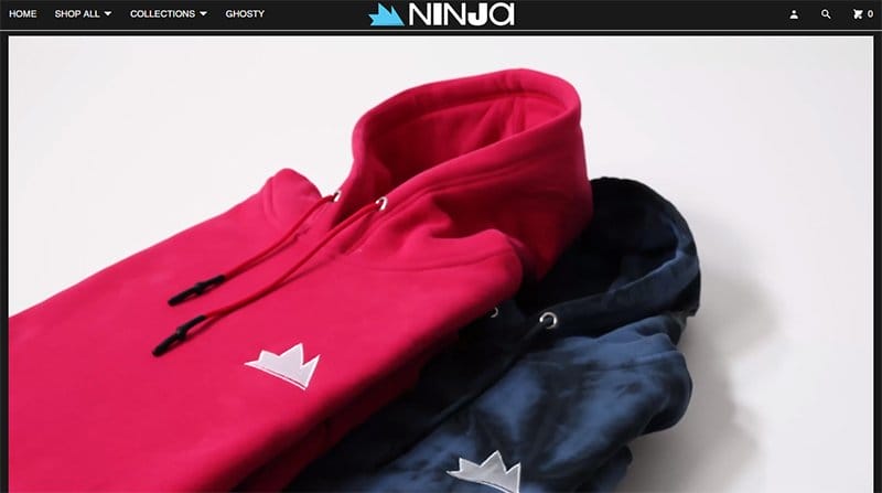 13. Ninja - Beautiful Dark Websites for Inspiration Example