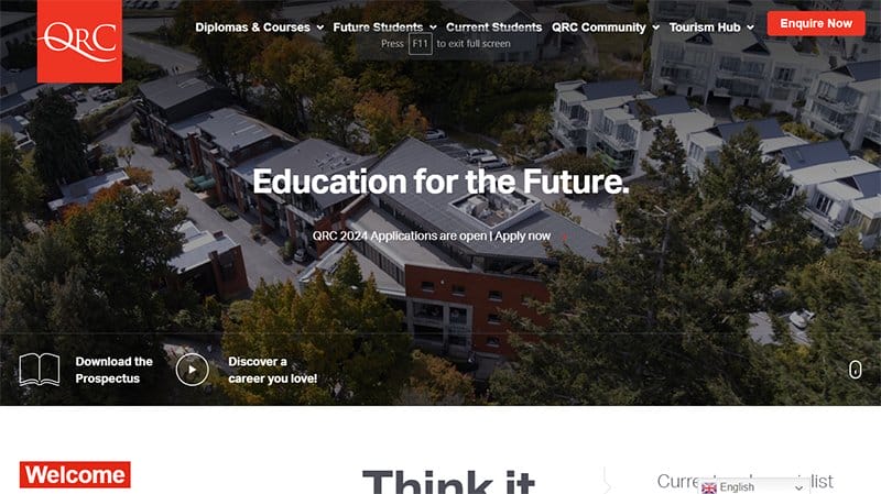 13. QRC - Great Education Website Example