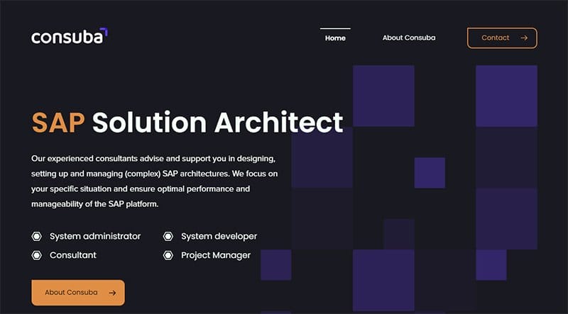 14. Consuba - Best Glassmorphism Website Example