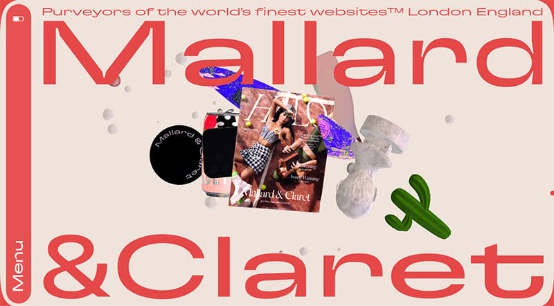 14. Mallard & Claret - Awesome 3D Website Example