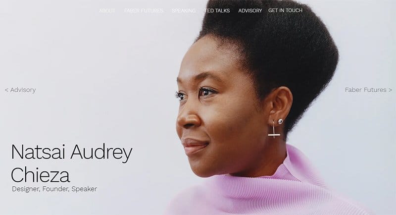 14. Natsai Audrey Chieza - Content Creator Portfolio Example