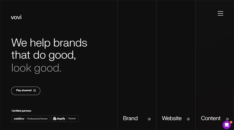 14. Vovi Studio - Best Digital Marketing Agency Website Example