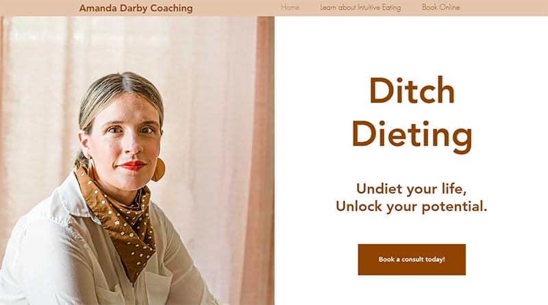 15. Amanda Darby Coaching - Examples Of Niche Website Example
