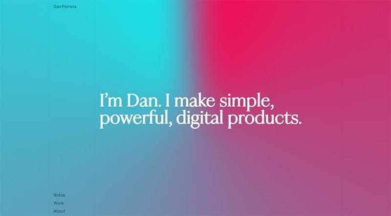 15. Dan Perrera - Best Unique Website Example