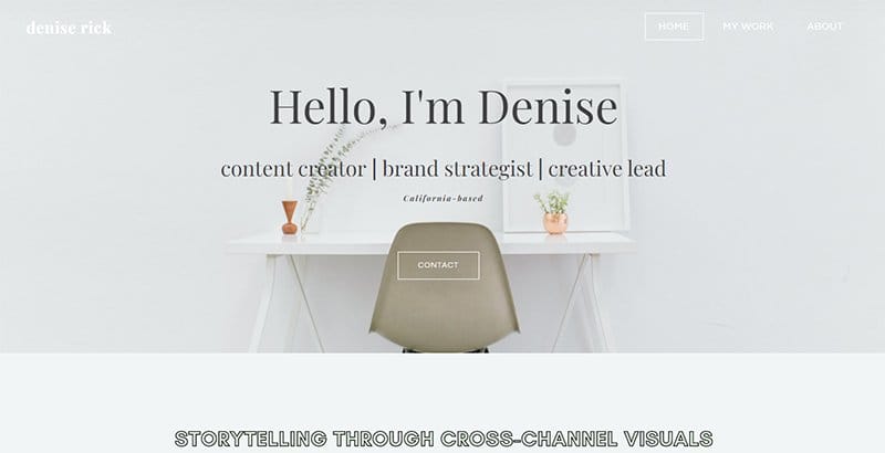 15. Denise Rick - Inspiring Examples of Freelance Business Website