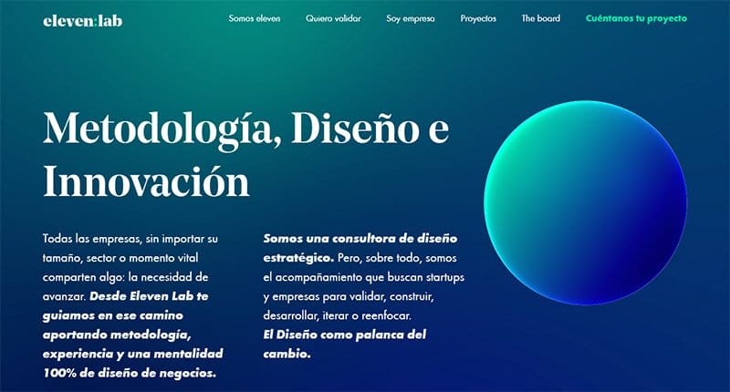 15. Eleven Lab - Best Glassmorphism Website Example