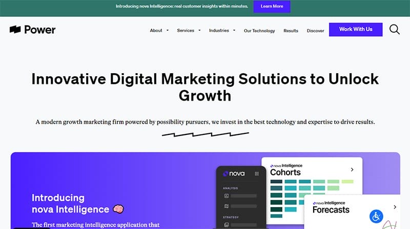 15. Power Digital - Best Digital Marketing Agency Website Example
