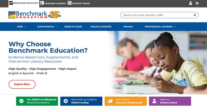 16. Benchmark Education Company - Great Education Website Example