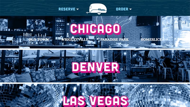 16. Happy Camper - Best Pizza Website Designs To Explor Example