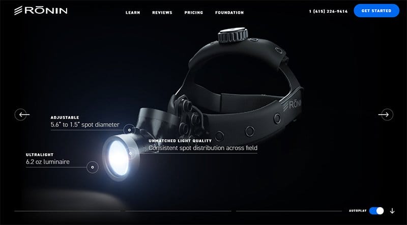 16. Ronin - Awesome 3D Website Example