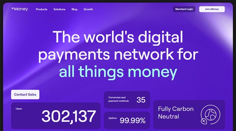 16. XMoney - Best Unique Website Example