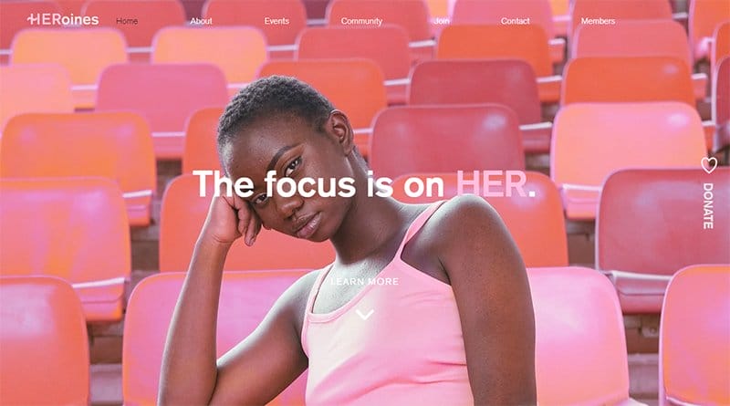 17. HERoines - Best Unique Website Example