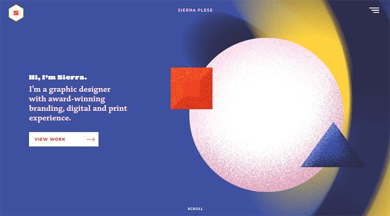 17. Sierra Plese - Best Glassmorphism Website Example