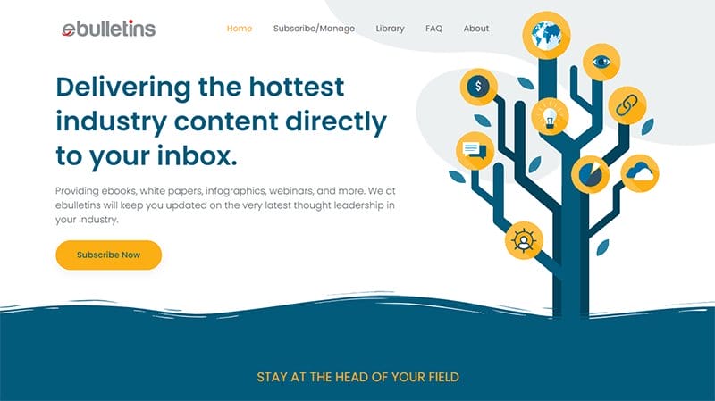 17. eBulletins - Amazing Elementor Website Example