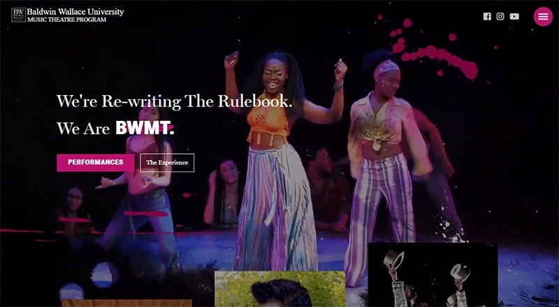 18. BWMT - Beautiful Dark Websites for Inspiration Example