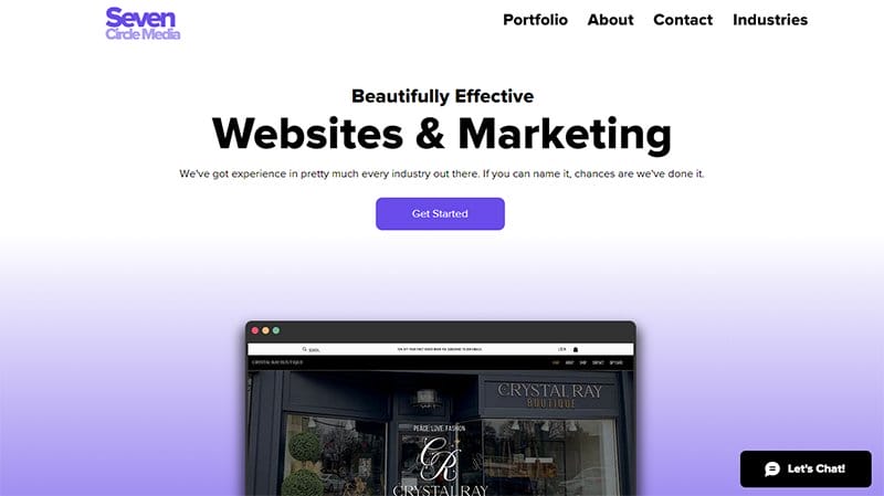 18. Seven Circle Media - Best Glassmorphism Website Example
