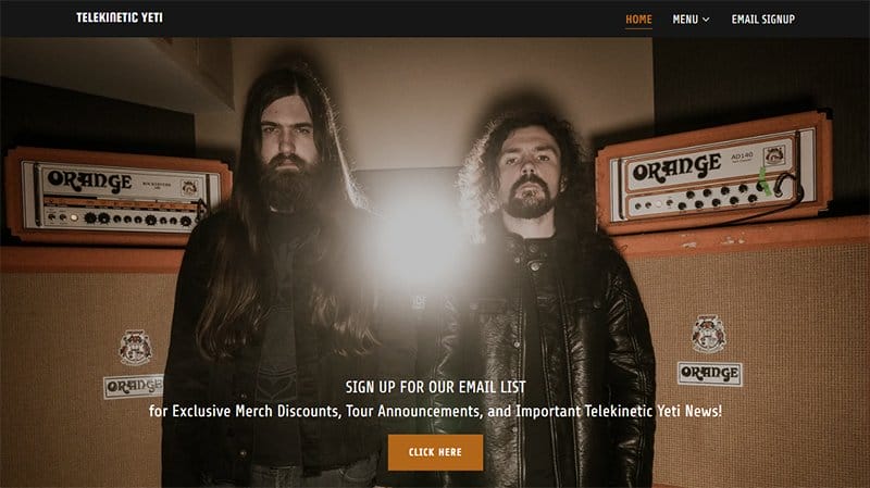 18. Telekinetic Yeti - GoDaddy Website Example
