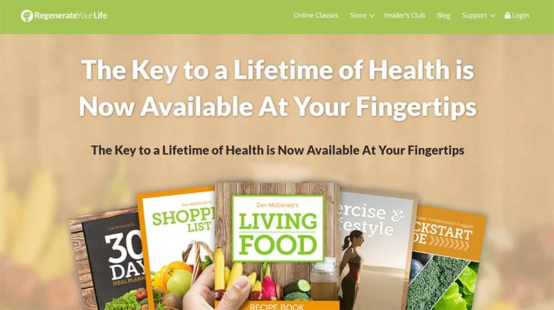 19. Regenerate Your Life - Best Glassmorphism Website Example