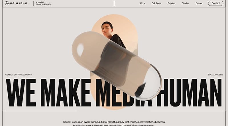 19. Social House - Awesome 3D Website Example