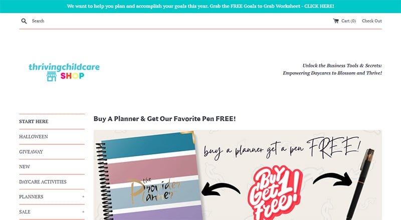 19. Thriving Childcare - Amazing Daycare Website Example