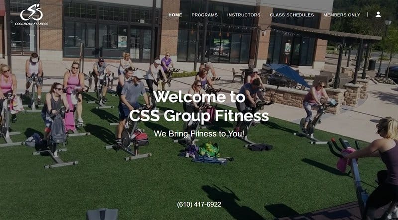 2. CSS Group Fitness - GoDaddy Website Example