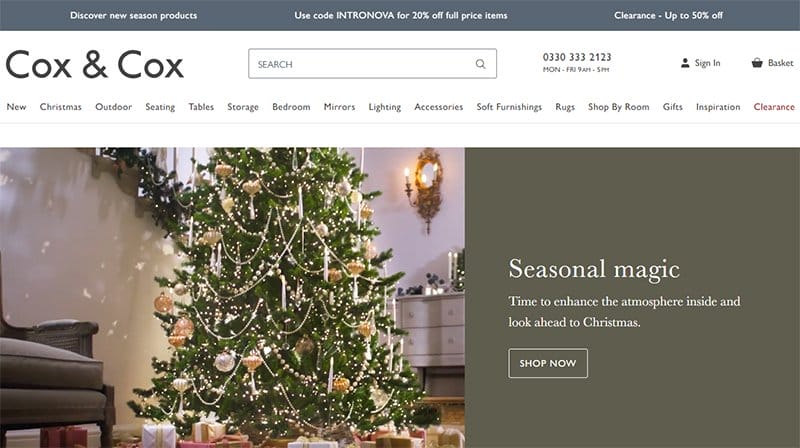 2. Cox & Cox - Biggest & Best Magento Websites and Example