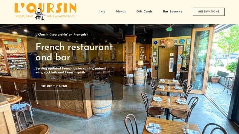 2. L’Oursin - Best Website Homepage Design Example