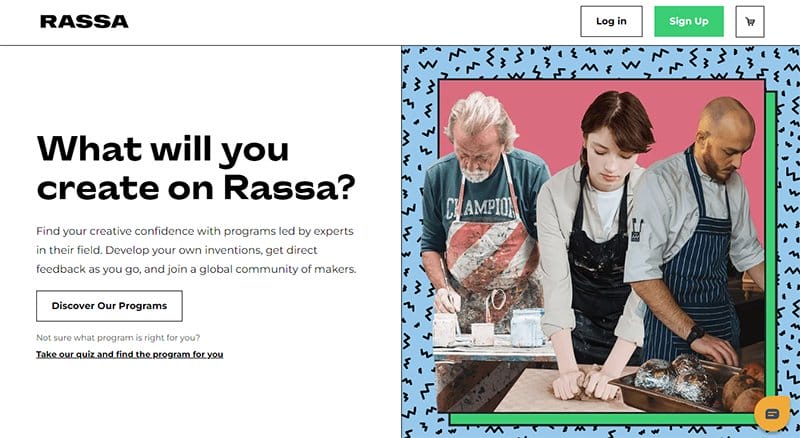 2. Rassa - Content Creator Portfolio Example