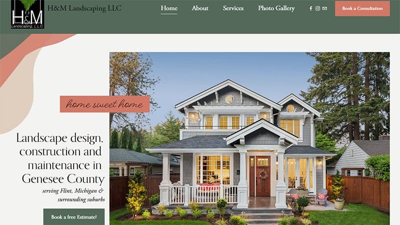 20. H&M Landscaping LLC - Examples Of Niche Website Example